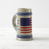 アメリカの市民権の旗のマグ ビールジョッキ (正面左)