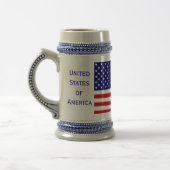 アメリカの市民権の旗のマグ ビールジョッキ (左)