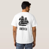 アメリカの帆船 Tシャツ (裏面フル)