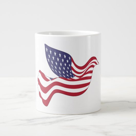 アメリカの平和の鳩 ジャンボコーヒーマグカップ (正面)