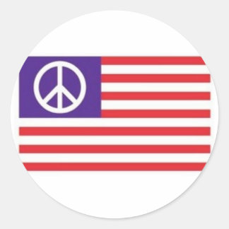 アメリカの平和旗 ラウンドシール