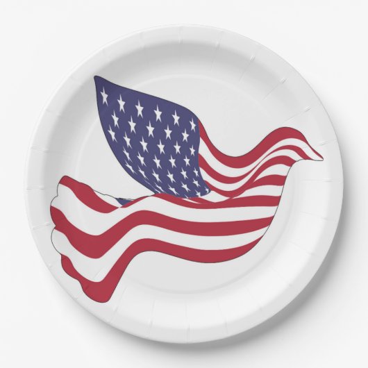 アメリカの平和鳩 ペーパープレート (正面)