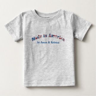 アメリカの幼児のTシャツで作られるカスタマイズ可能 ベビーTシャツ