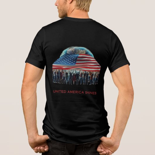 アメリカの強さが輝く トライブレンドTシャツ (裏面)