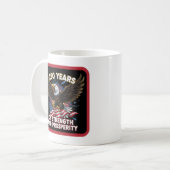アメリカの強さの鷲 250周年 愛国 コーヒーマグカップ (正面左)