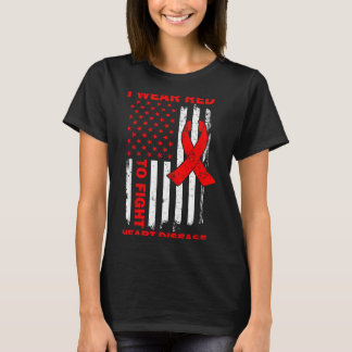アメリカの心臓病啓発に赤を着て闘う Tシャツ
