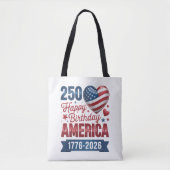 アメリカの心 1776 2026 7月4日 トートバッグ (正面)