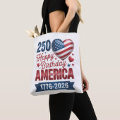 アメリカの心 1776 2026 7月4日 トートバッグ (クローズアップ)