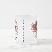 アメリカの忘れられなかった二重ロゴ フロストグラスマグカップ (中央)