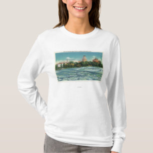 アメリカの急流のヤギの島の眺め Tシャツ