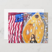 アメリカの悲しみ。 インビテーションポストカード (正面/裏面)