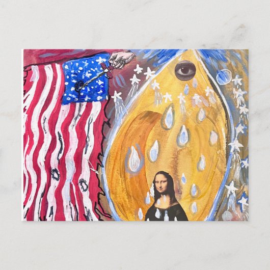 アメリカの悲しみ。 インビテーションポストカード (正面)