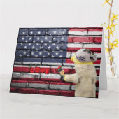 アメリカの愛のグラフィティウォールアート カード (黄色い花)