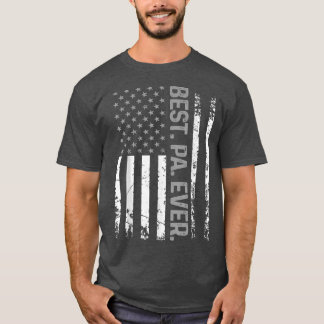 アメリカの愛国心あふれるUSA国旗ベストパパエバー父の日の最高の日 Tシャツ