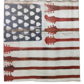 アメリカの愛国心が強いギター音楽シャワー・カーテン シャワーカーテン (正面)