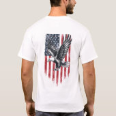 アメリカの愛国心に満ちた男性のTシャツの自由プレゼント Tシャツ (裏面)