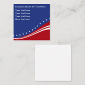 アメリカの愛国心のある愛国者のスターとストライプ スクエア名刺 (正面/裏面)