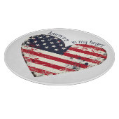 アメリカの愛国心は私のハートだ カッティングボード (角)