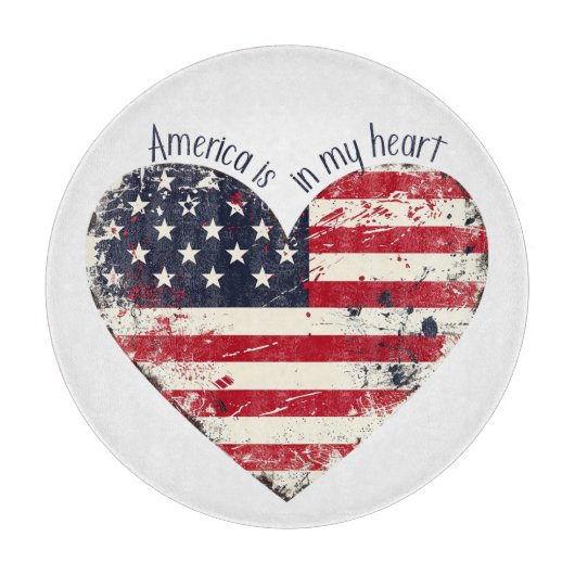 アメリカの愛国心は私のハートだ カッティングボード (正面)