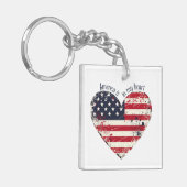 アメリカの愛国心は私のハートだ キーホルダー (正面左)