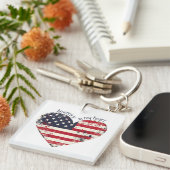 アメリカの愛国心は私のハートだ キーホルダー (正面右)