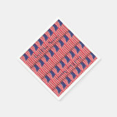 アメリカの愛国心、アメリカ神の祝福、7月の紙4日 スタンダードカクテルナプキン (角)