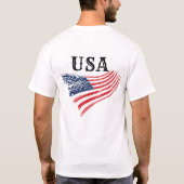アメリカの愛国的なアメリカ国旗デザイン Tシャツ (裏面)