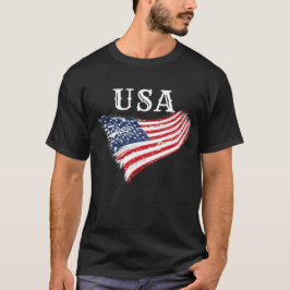 アメリカの愛国的なアメリカ国旗デザイン Tシャツ