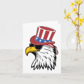 アメリカの愛国的なイーグルTシャツ カード (黄色い花)