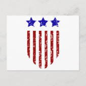 アメリカの愛国的なスターとストライプ ポストカード (正面)