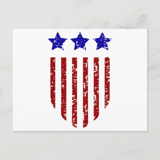 アメリカの愛国的なスターとストライプ ポストカード (正面)