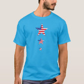 アメリカの愛国的なスターTシャツ Tシャツ (正面)