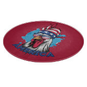 アメリカの愛国的なチキン・バンダナとシェード カッティングボード (角)