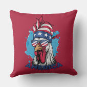 アメリカの愛国的なチキン・バンダナとシェード クッション (裏面)