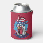 アメリカの愛国的なチキン・バンダナとシェード 缶クーラー (缶正面)