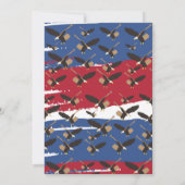 アメリカの愛国的なパーティー 4th of July アメリカ国旗 招待状 (裏面)