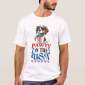 アメリカの愛国的なビーグル党 Tシャツ (正面)