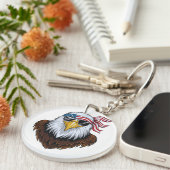 アメリカの愛国的なワシ キーホルダー (正面右)