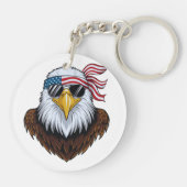 アメリカの愛国的なワシ キーホルダー (裏面)
