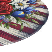 アメリカの愛国的な動揺してフローラ カッティングボード (角)