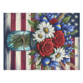 アメリカの愛国的な動揺してフローラ テーブルクロス (正面(横))