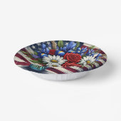 アメリカの愛国的な動揺してフローラ ペーパーボウル (傾斜あり)