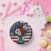 アメリカの愛国的な動揺してフローラ ペーパーボウル (パーティー)