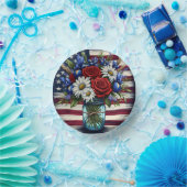 アメリカの愛国的な動揺してフローラ ペーパーボウル (パーティー)