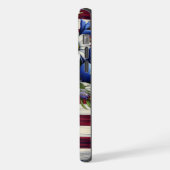 アメリカの愛国的な動揺してフローラ iPhoneケース (左側面)