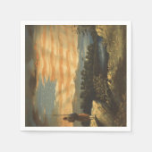 アメリカの愛国的な国旗 スタンダードカクテルナプキン (正面)