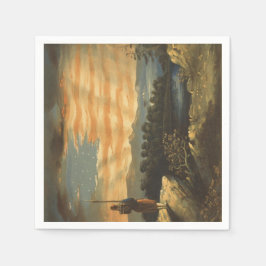 アメリカの愛国的な国旗 スタンダードカクテルナプキン