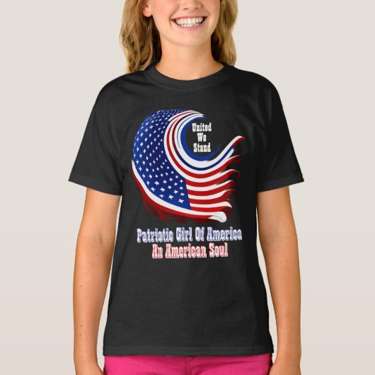 アメリカの愛国的な女の子 Simply Enspired Tシャツ (正面)