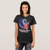 アメリカの愛国的な女性 Simply Enspired Tシャツ (正面フル)