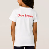 アメリカの愛国的な少女の透明なデザイン Tシャツ (裏面)